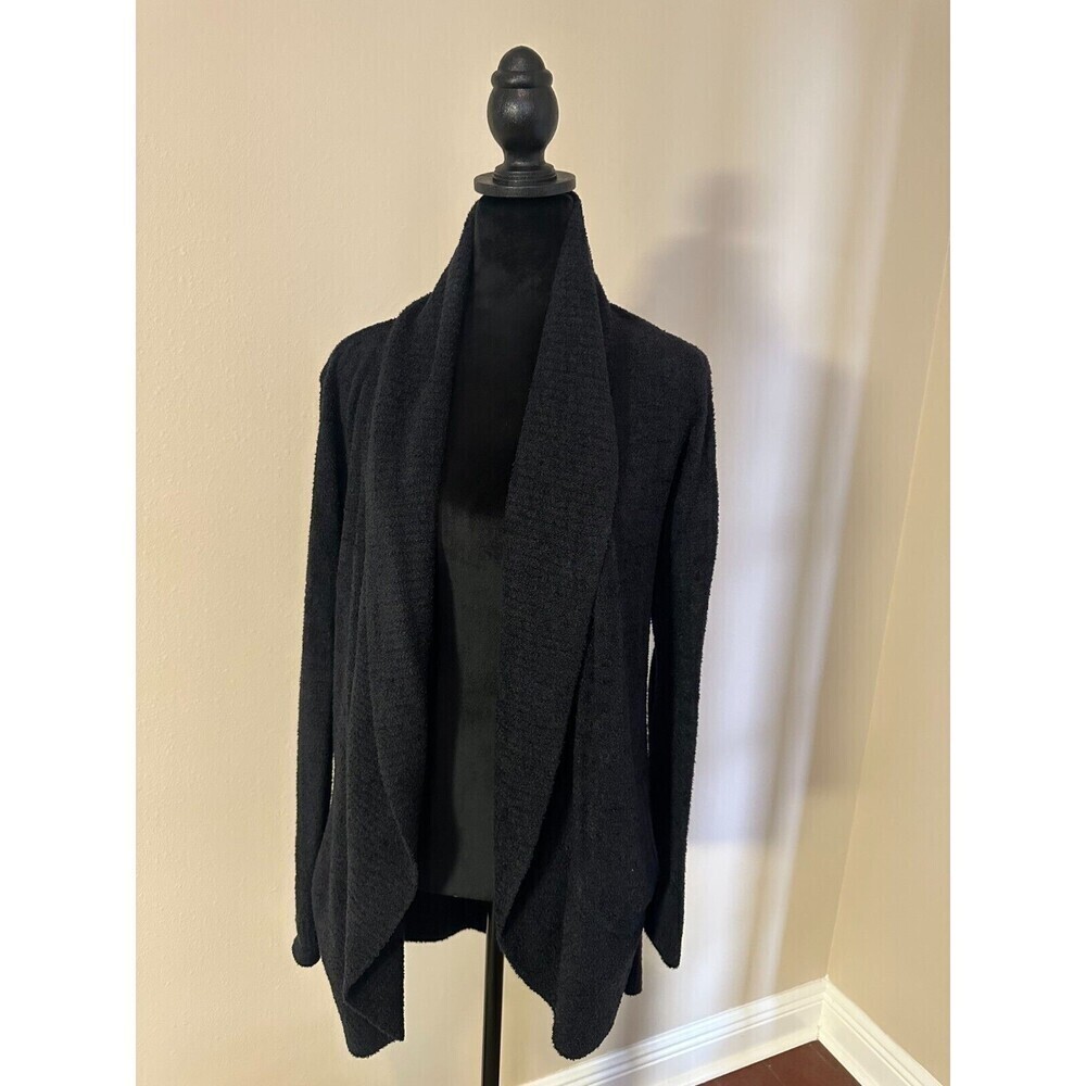 Barefoot Dreams Cozychic Lite Circle Cardigan Sweater Style 452 Black size XS/S